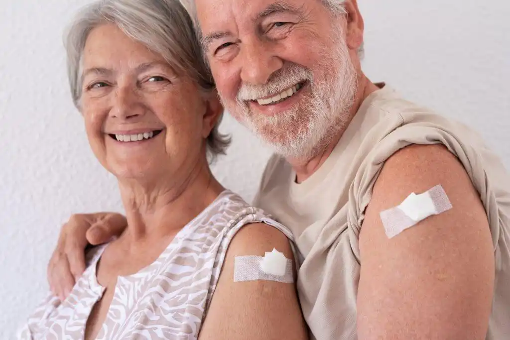Beautiful smiling senior couple 70s after receivin 1024×683