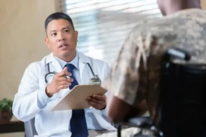 Hospice care for a veteran at home