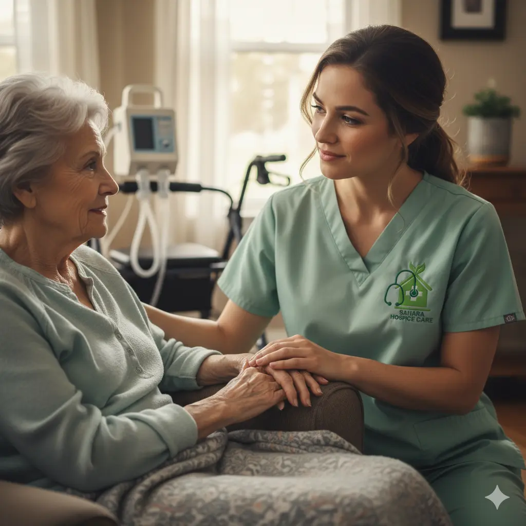 Hospice nurse providing respite care at home in Sugar Land TX