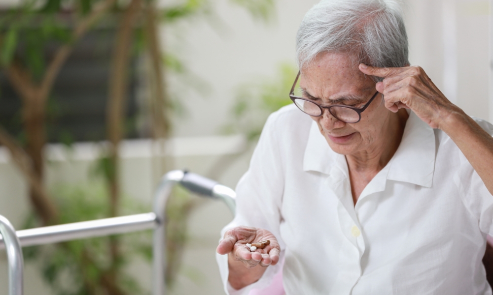Hospice team supporting patient with advanced Alzheimer's disease
